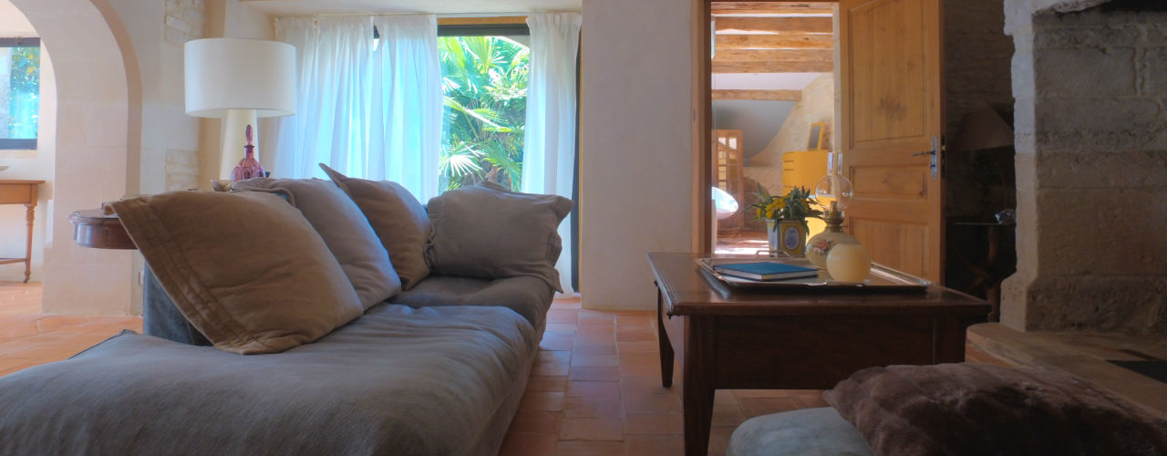 salon du gite de charme en dordogne, la maison d'angel.